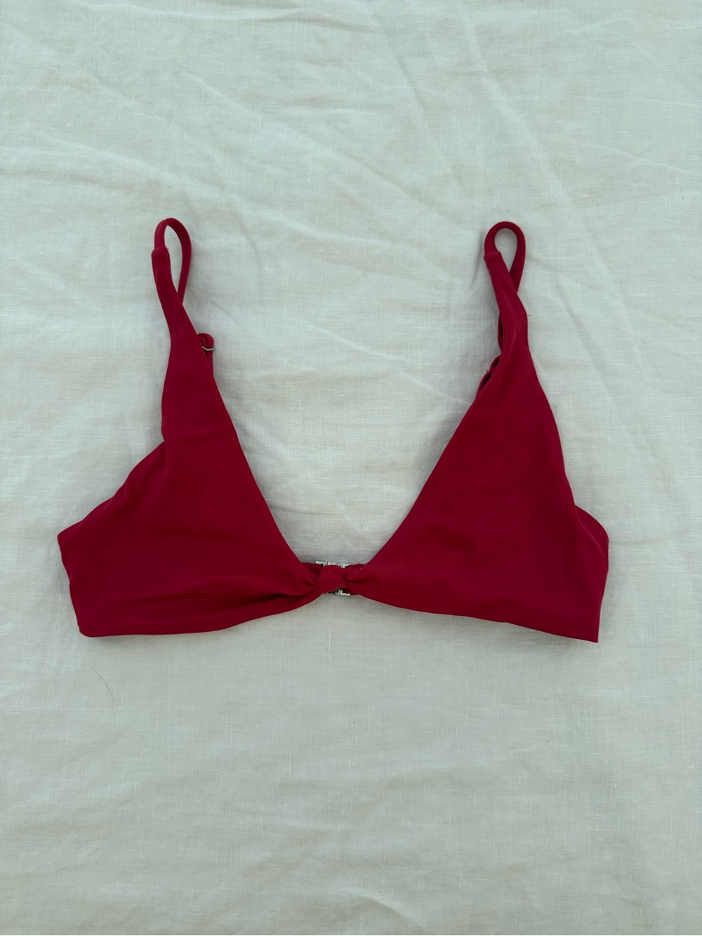 Wanderlust Deep Red Triangle Bralette Bikini Top